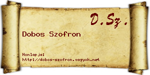 Dobos Szofron névjegykártya
